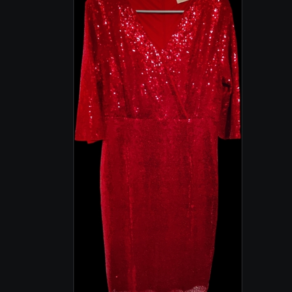 Belle Perlina Radiant Red Sequin Dress
